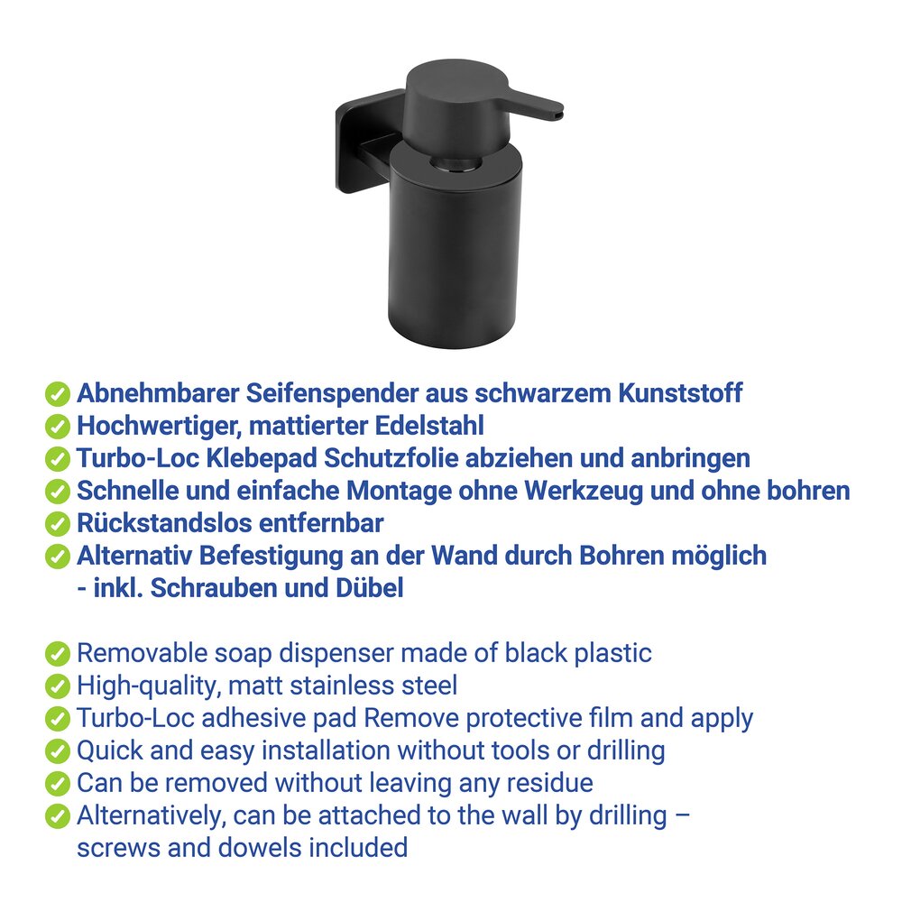 PORTO black Turbo-Loc® Seifenspender