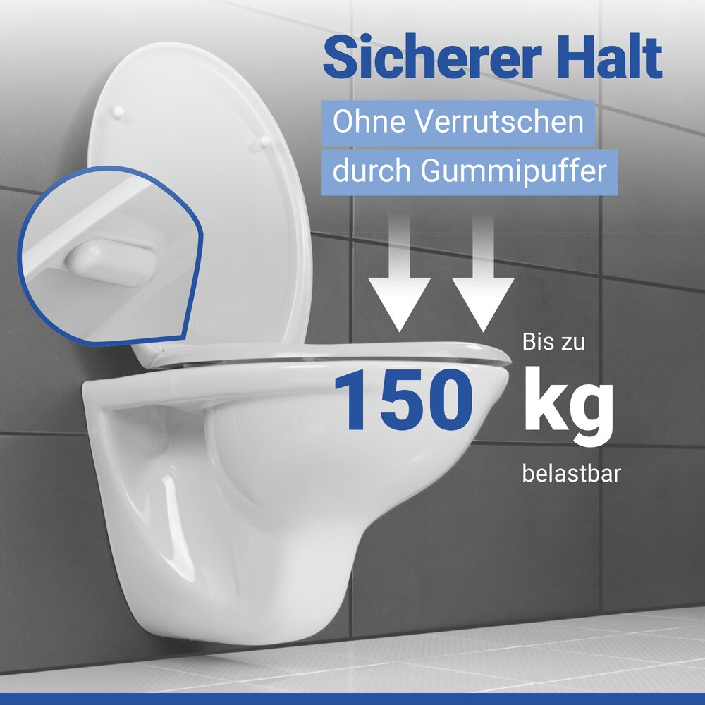 OTTANA weiß WC-Sitz antibakteriell beschichtet