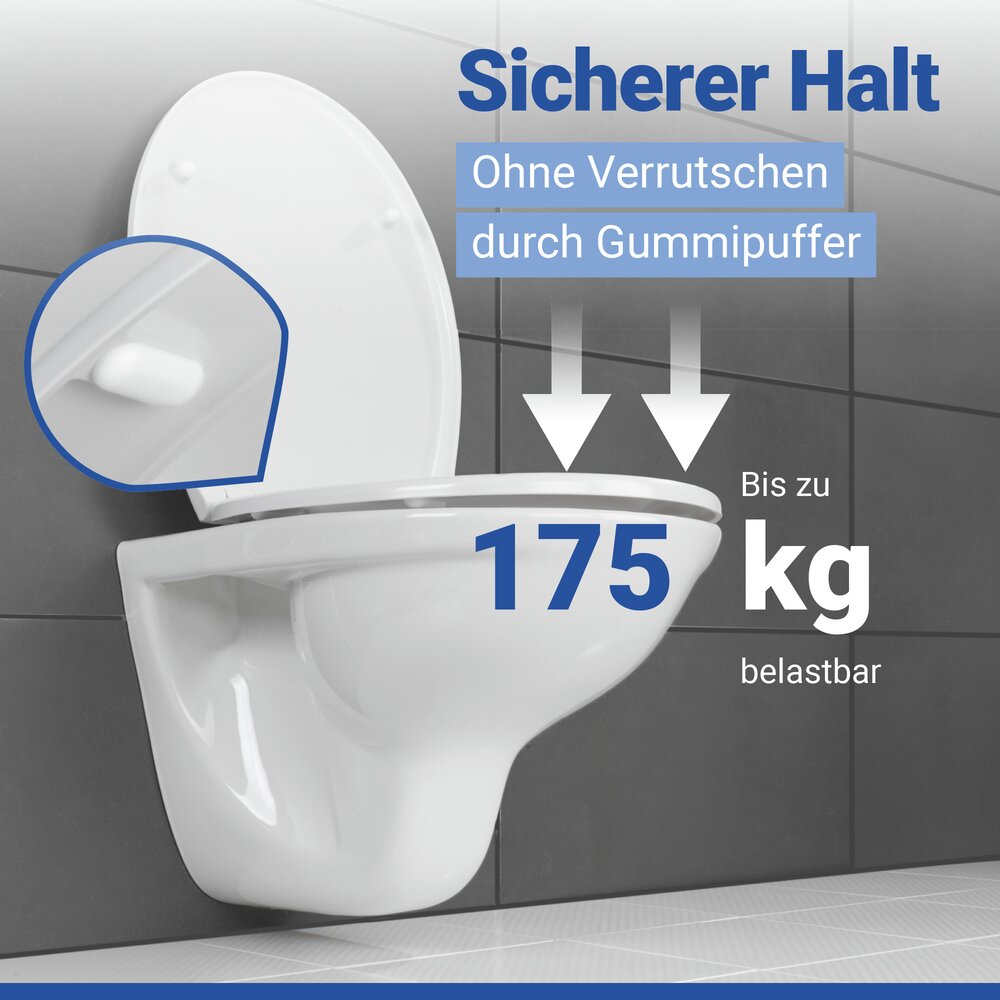 VORNO Neo weiss WC-Sitz belastbar bis 175 kg
