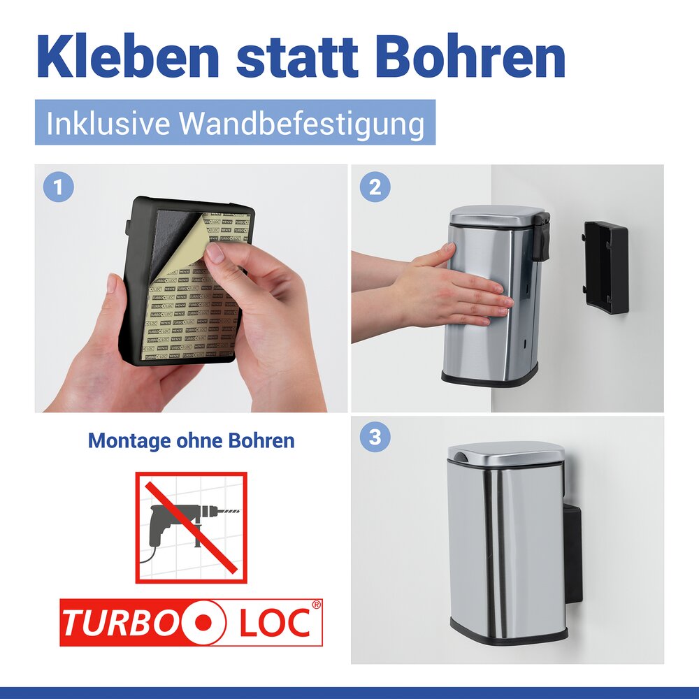 SARE matt Kosmetikeimer 3 l, Wandbefestigung