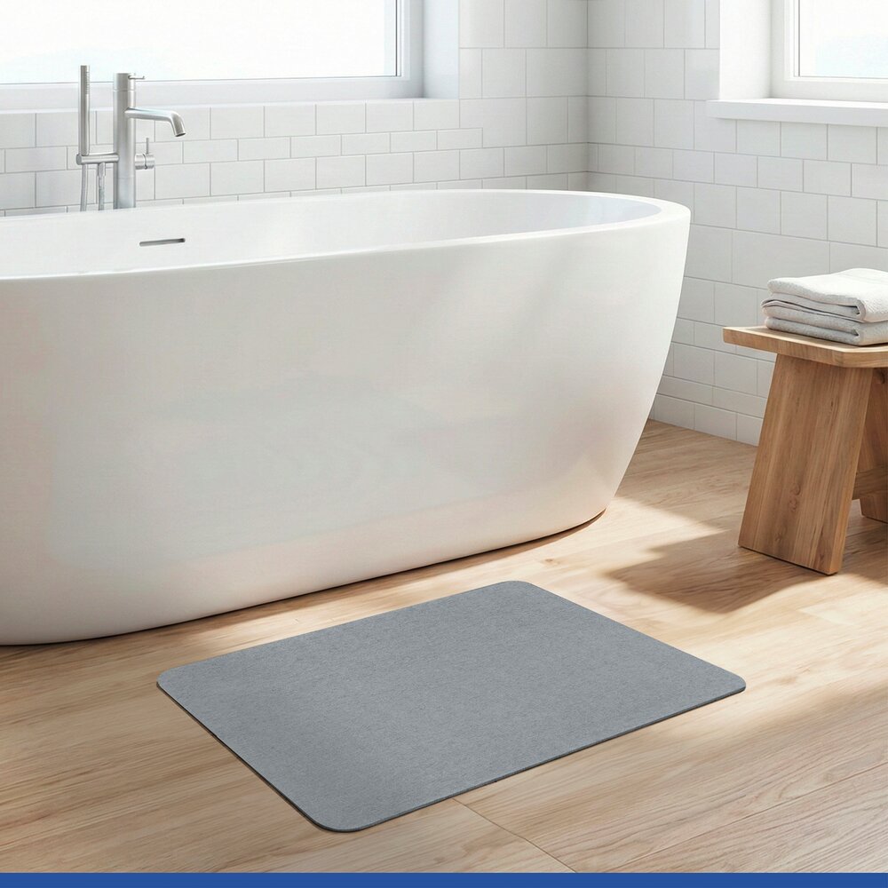 SIMI grau Badematte schnelltrocknend 60x39cm