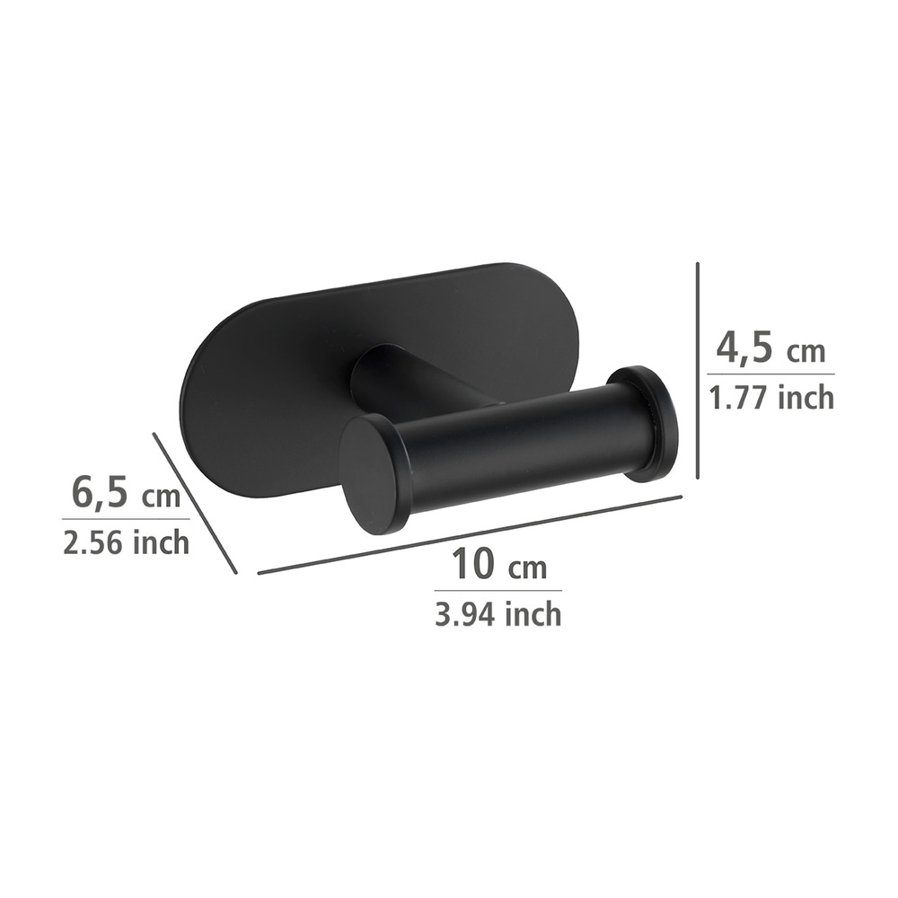 Duo OREA Black matt Turbo-Loc® Wandhaken, Edelstahl Duo OREA Black matt Turbo-Loc® Wandhaken, Edelstahl