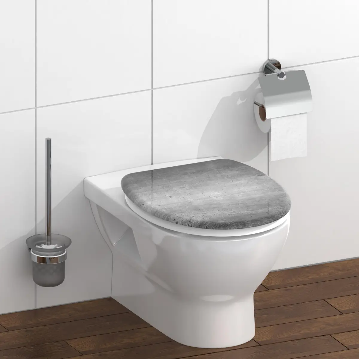INDUSTRIAL GREY WC-Sitz mit Absenkautomatik