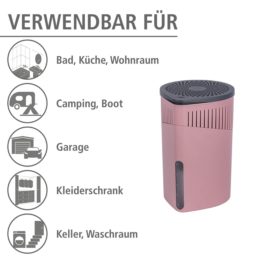 DROP rosa Entfeuchter + 2x1000g Nachfüller