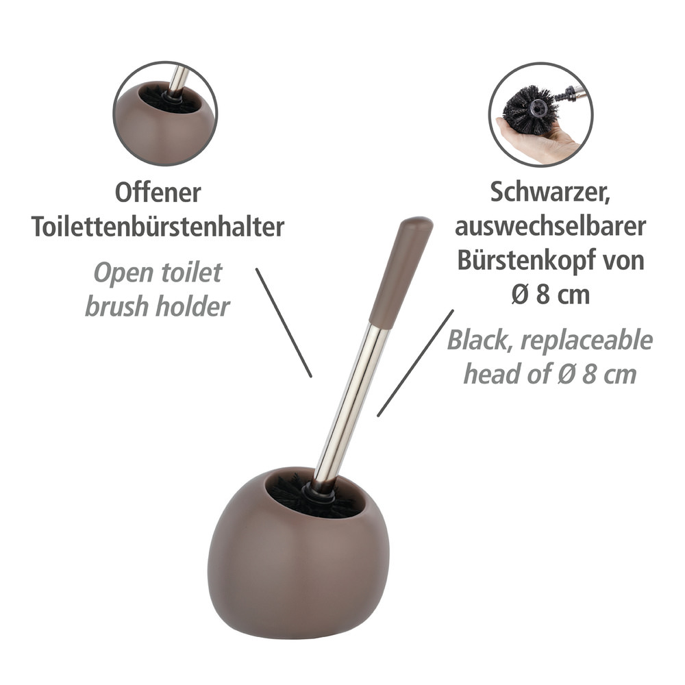 POLARIS taupe matt WC-Bürste aus Keramik