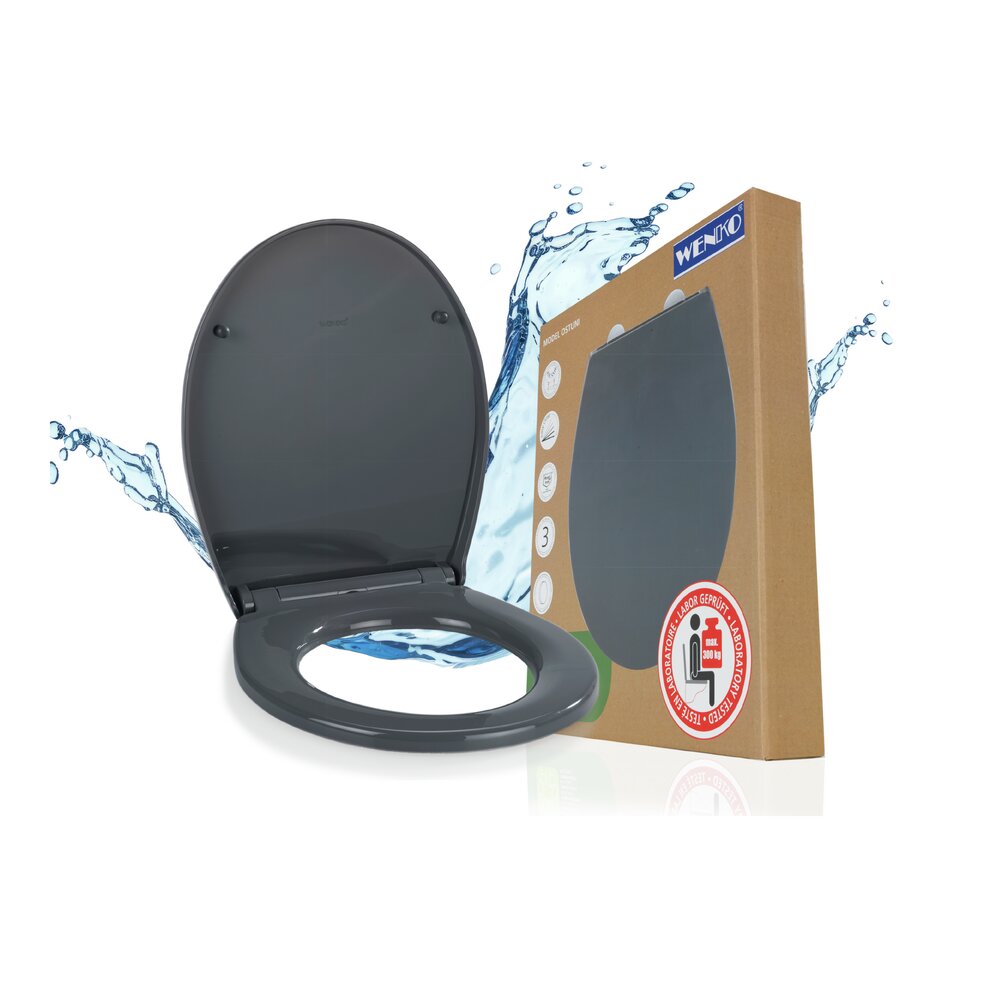 OSTUNI grau WC-Sitz belastbar bis 300 kg