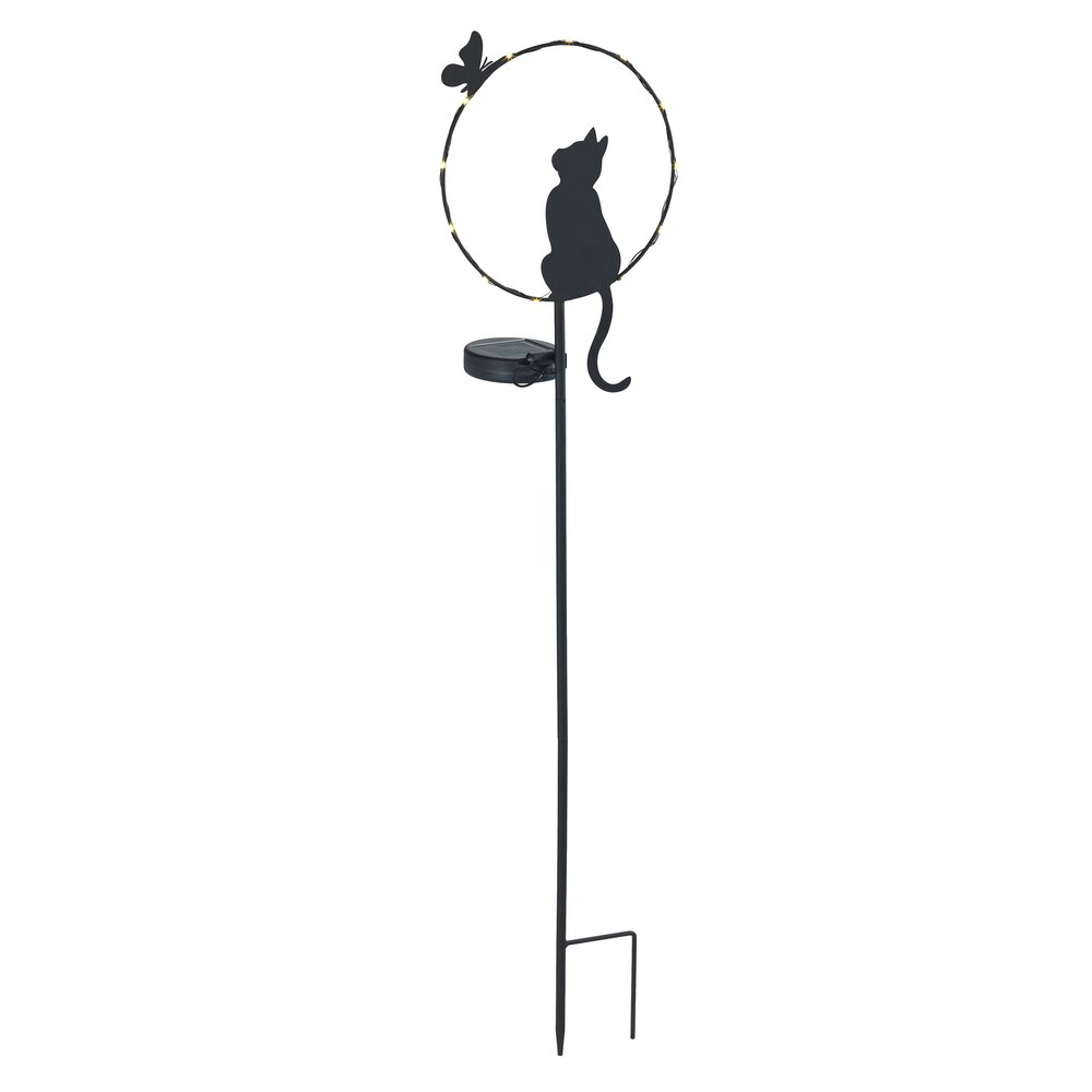 LED Gartenstecker Katze Solar