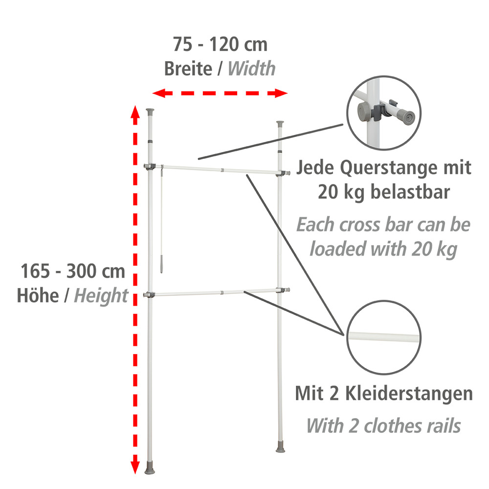 HERKULES Teleskop-System Kombination BASIC weiss