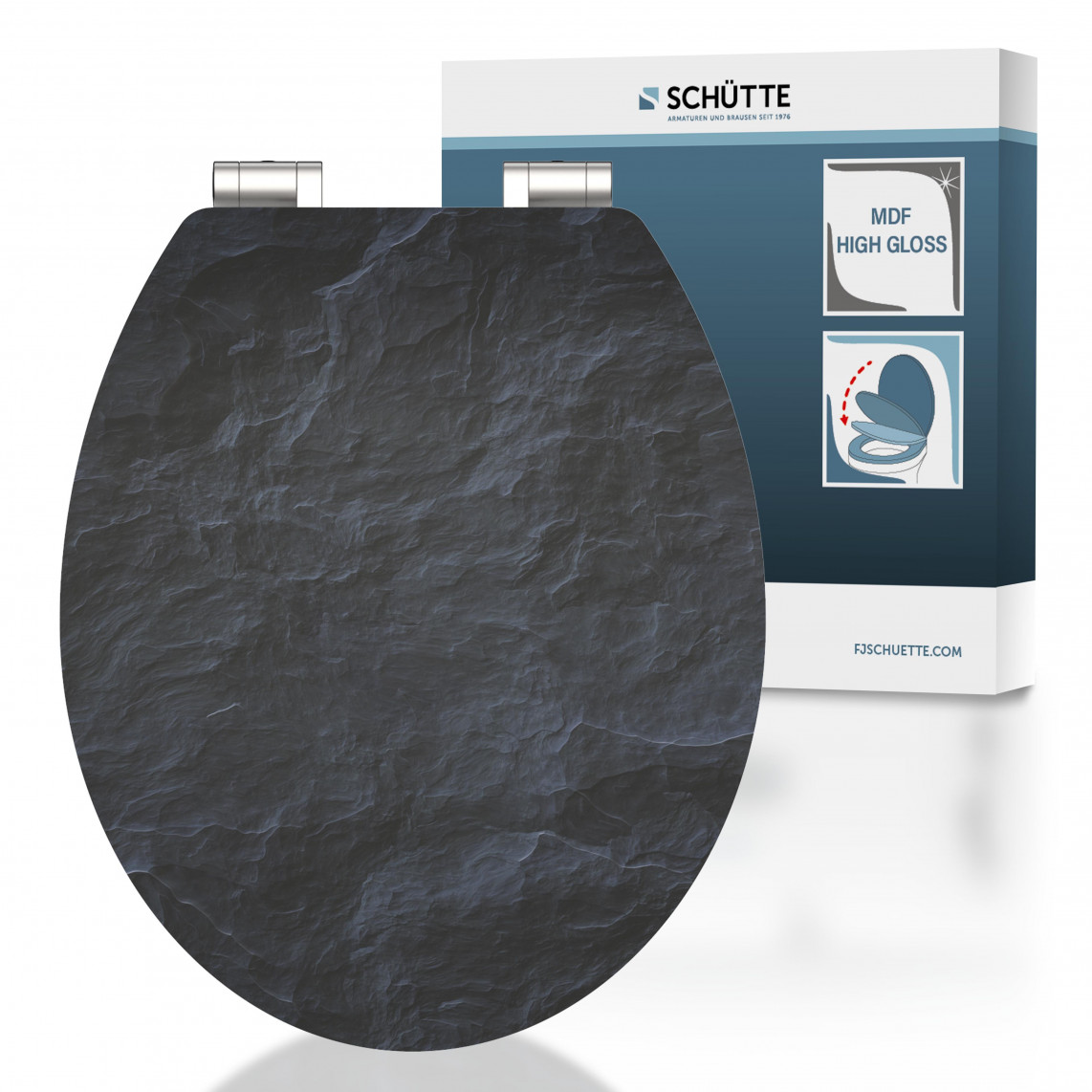 BLACK STONE High Gloss WC-Sitz mit Absenkautomatik