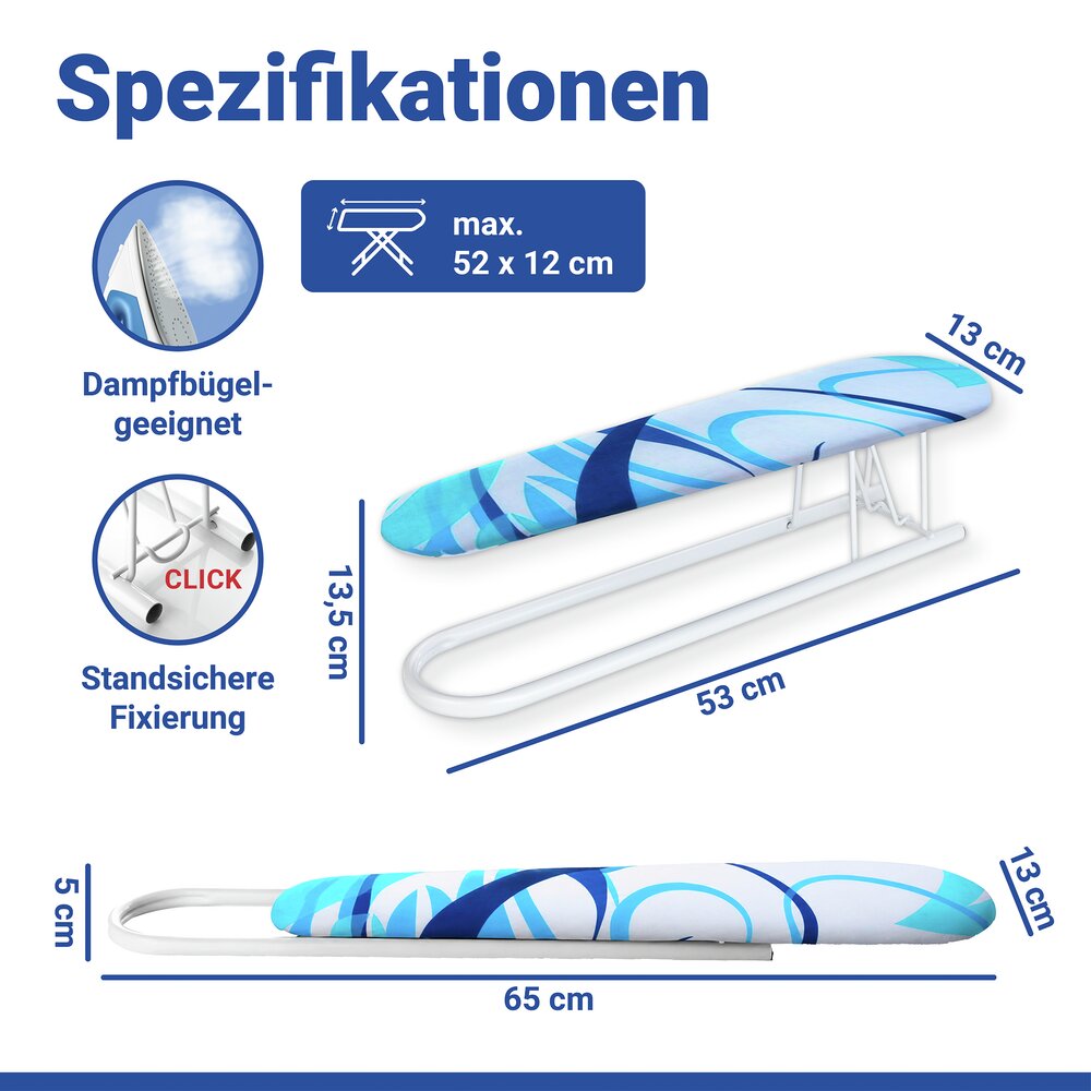 Ärmelbügelbrett 52x12 cm