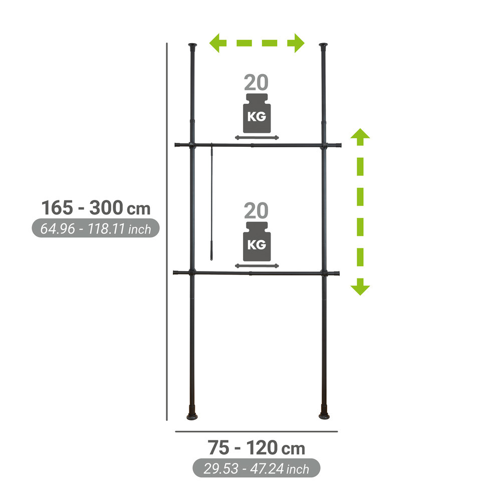 HERKULES Teleskop-System Kombination BASIC schwarz