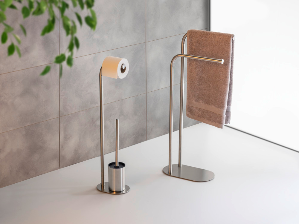 LEVANTE matt Stand WC-Garnitur aus Edelstahl