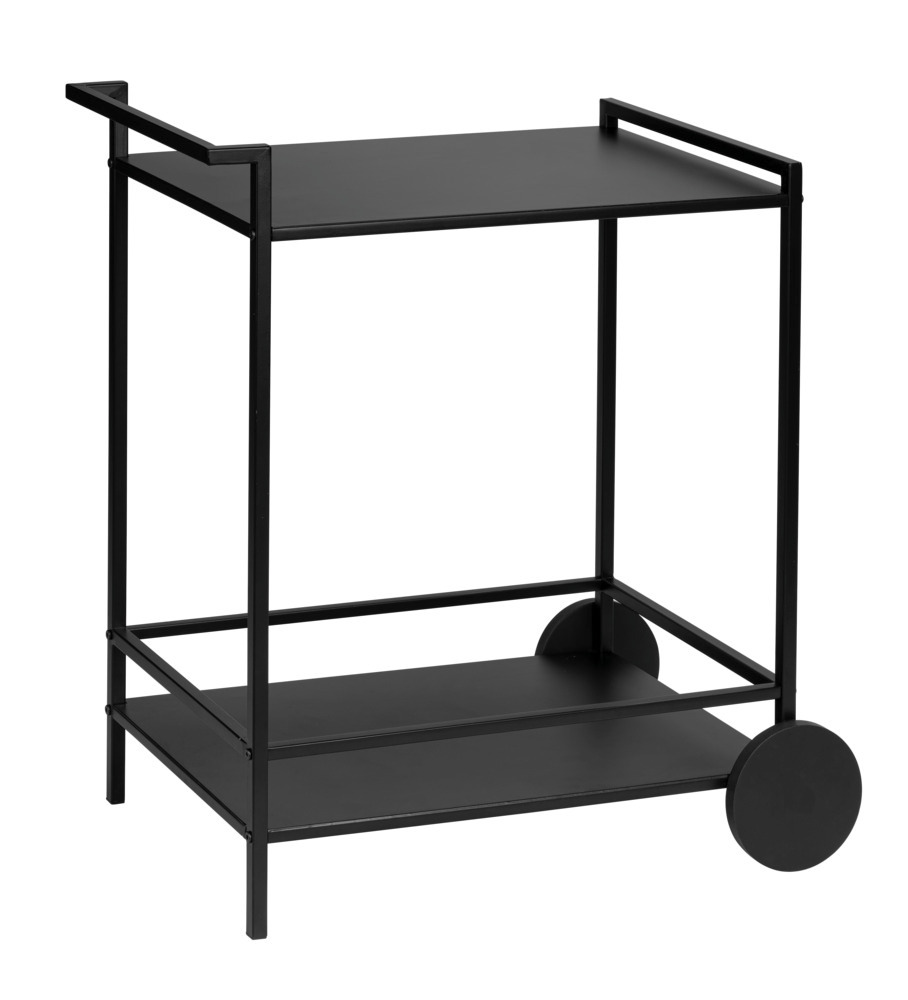 Küchenwagen Mod. JAMIE, schwarz, Metall, 65x77x43 cm