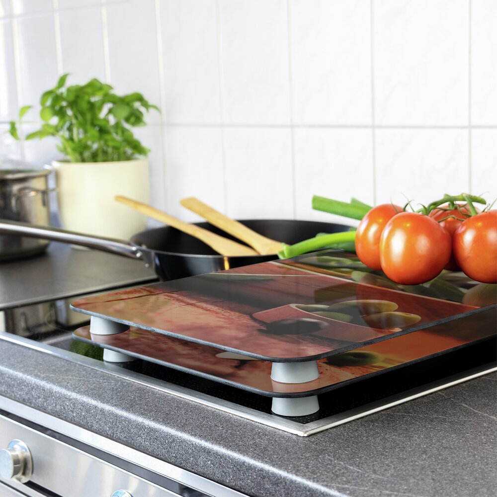 OLIVENÖL 2er-Set Herdabdeckplatten aus Glas