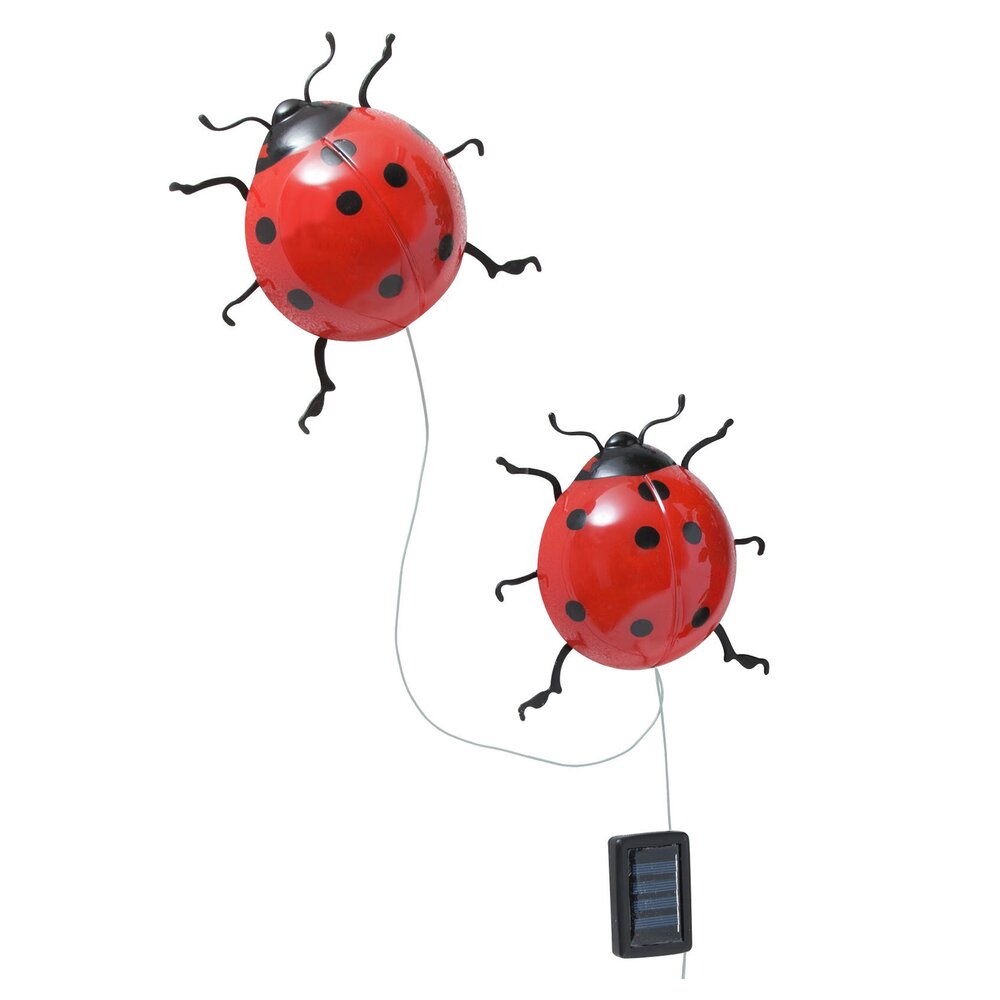LED Solarleuchte Marienkäfer, 2er Set