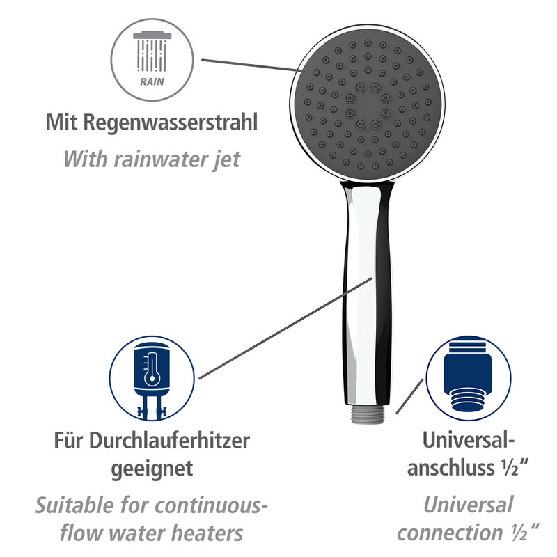 BASIC grau Duschkopf Ø 10 cm