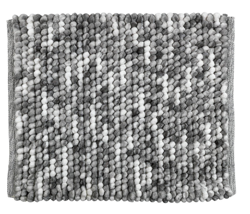 URDU Grau Badteppich, 55x65cm, fusselfrei