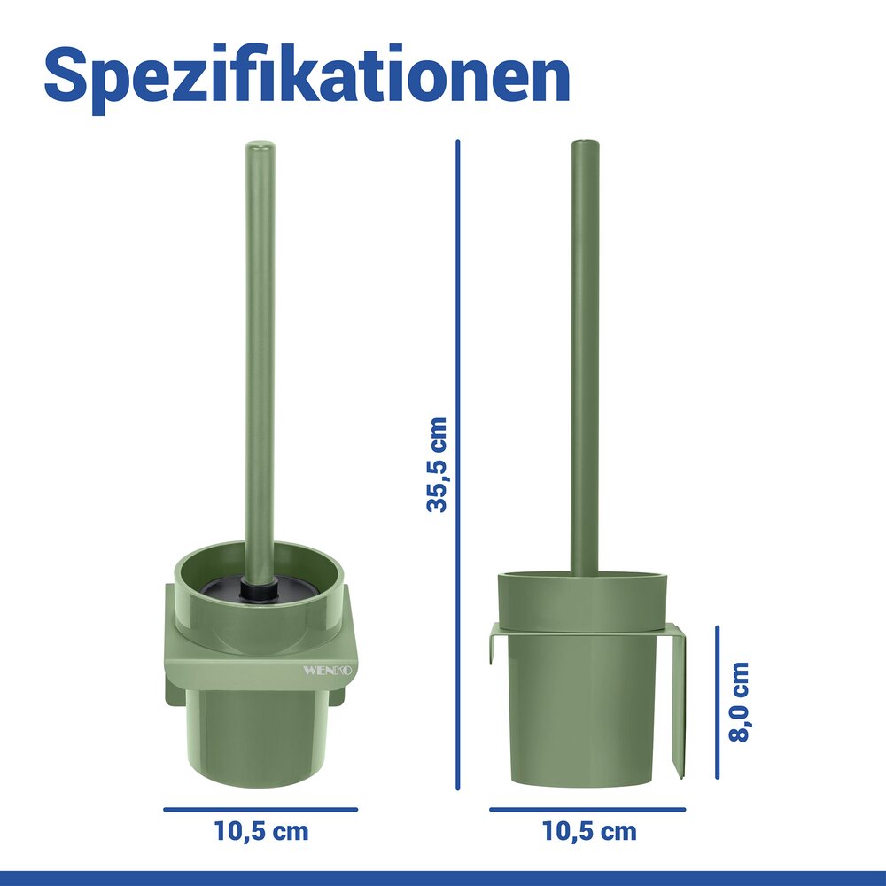 LIZAN grün Turbo-Loc® WC-Garnitur ohne Bohren