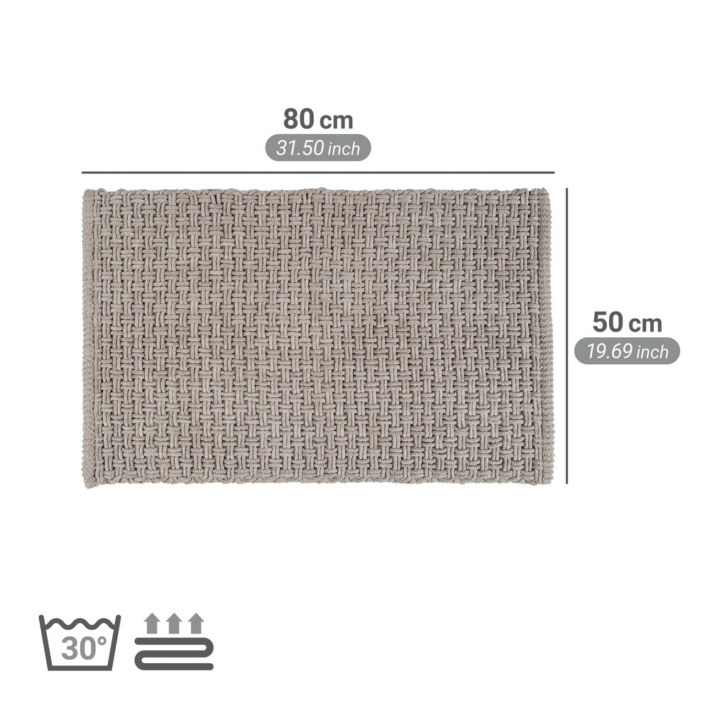 ECOLI grau Badteppich 50x80 cm ECOLI grau Badteppich 50x80 cm