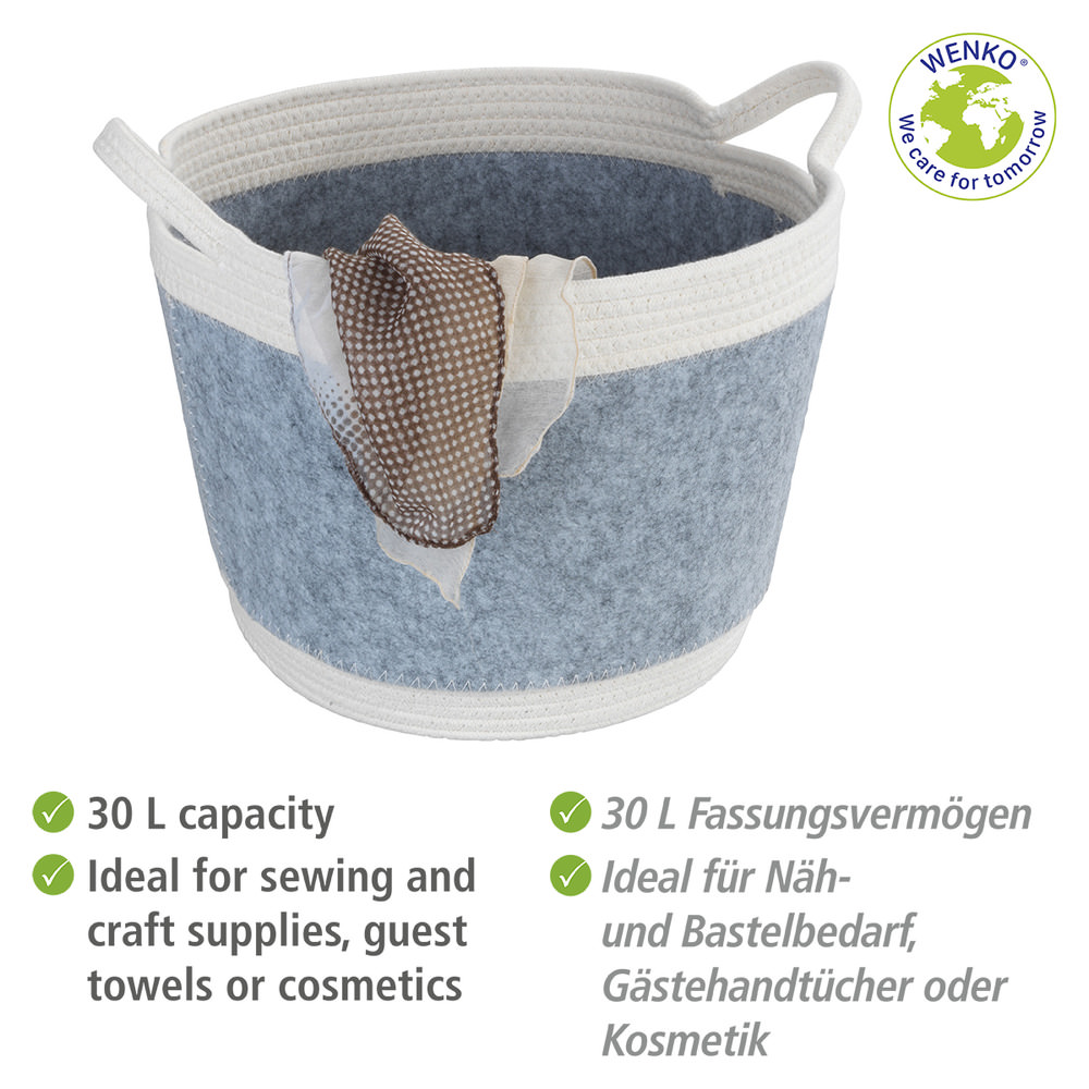64492100_aufbewahrungskorb-bea-hellgrau3 BEA hellgrau Filz-Korb, Größe L