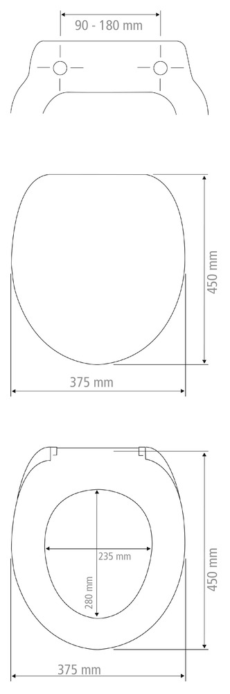 IOS WC-Sitz mit Absenkautomatik, bruchsicher