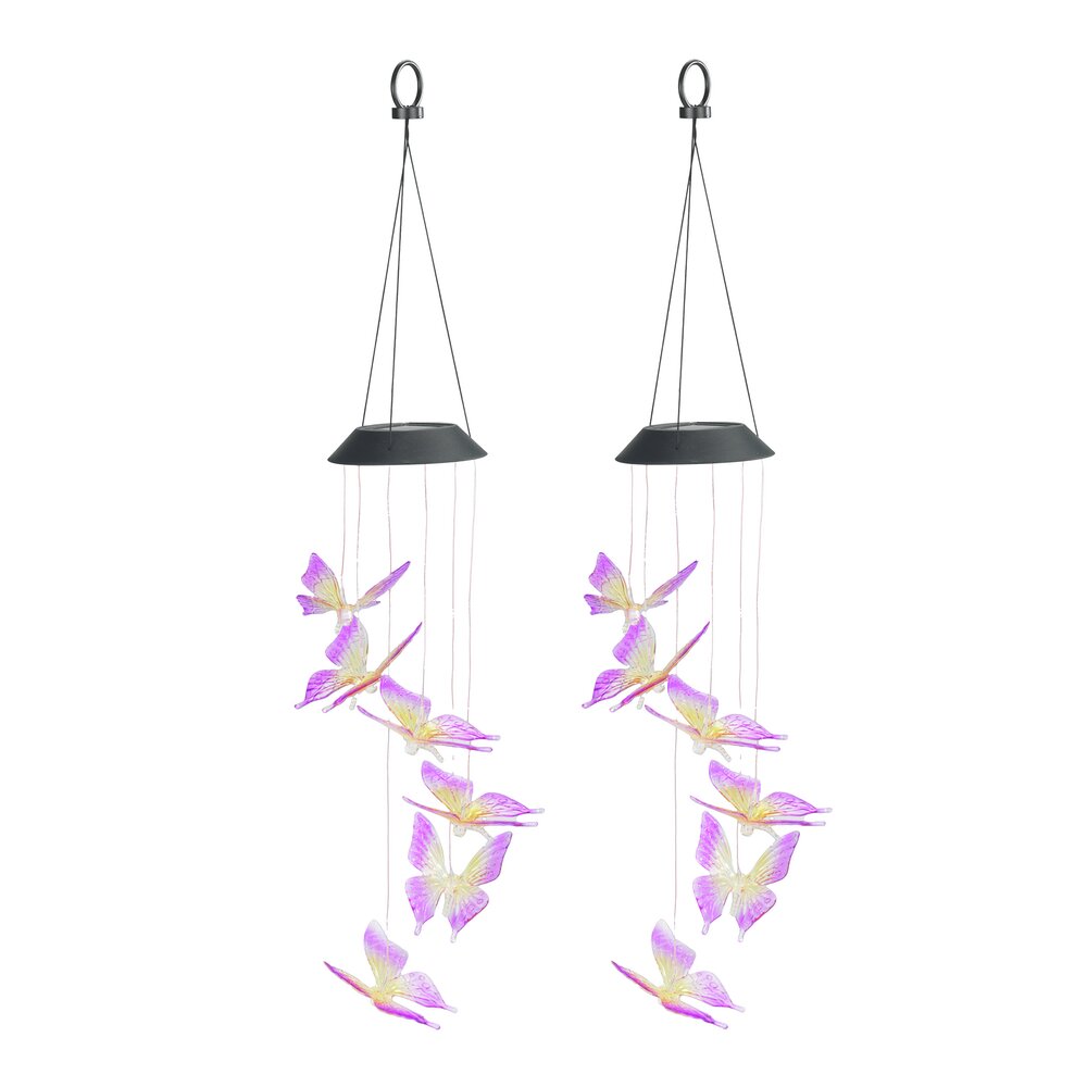 LED Windspiel Mod. Schmetterling Solar, 2er Set