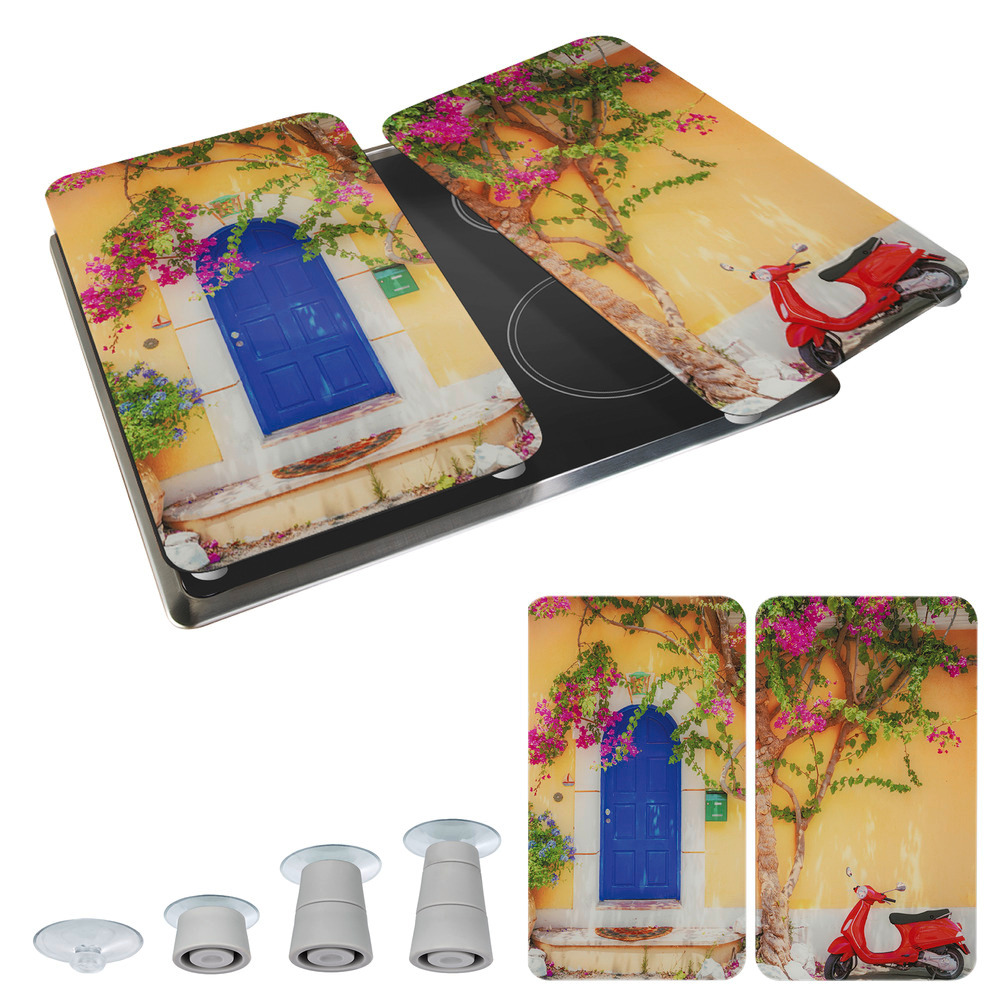 DOLCE VITA 2er-Set Herdabdeckplatten aus Glas