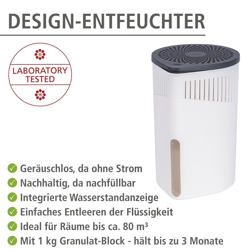 DROP weiss Raumentfeuchter-Set für Räume bis ca. 80 m³ DROP weiss Raumentfeuchter-Set für Räume bis ca. 80 m³