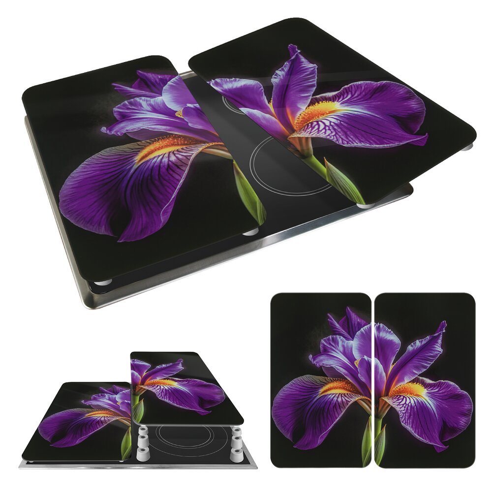 IRIS 2er-Set Herdabdeckplatten aus Glas