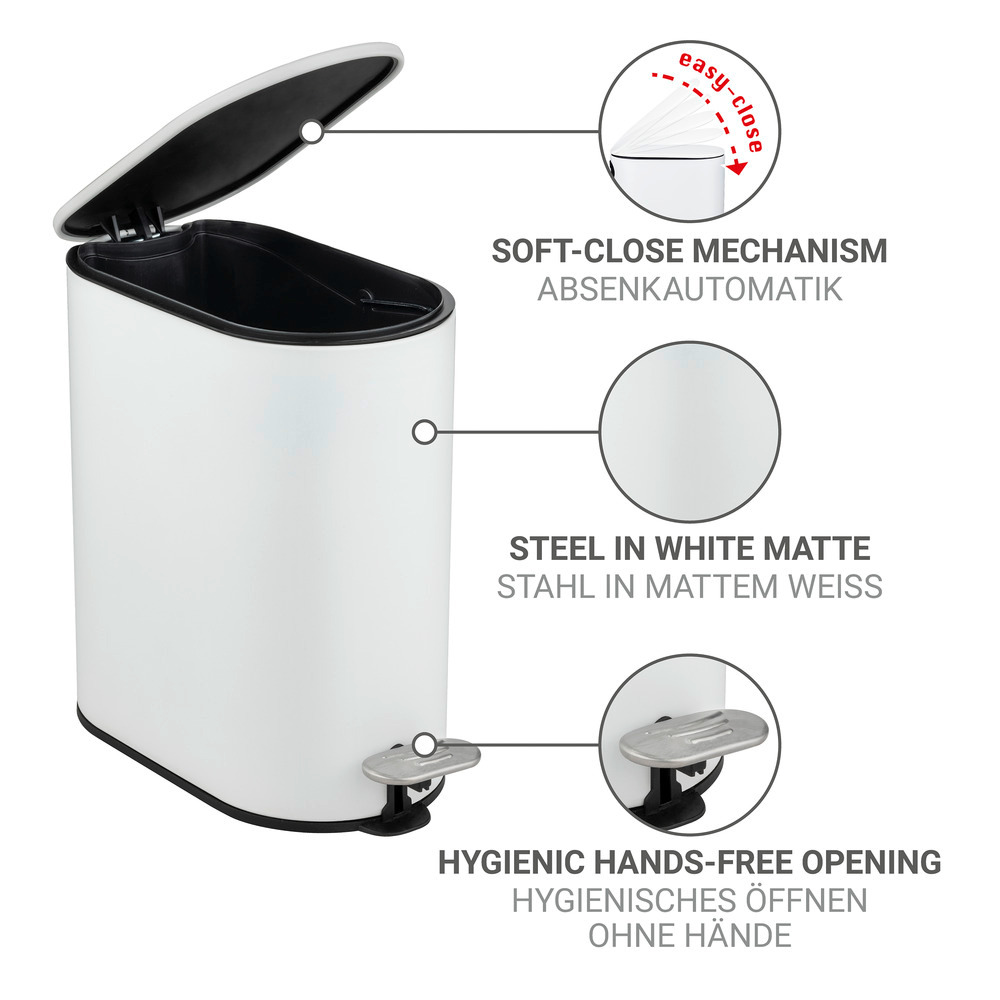 COLLUNGO weiss Kosmetikeimer, 5 Liter