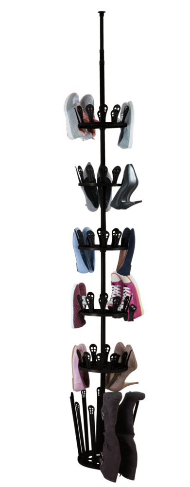 ACHILLES schwarz Teleskop-Schuhregal