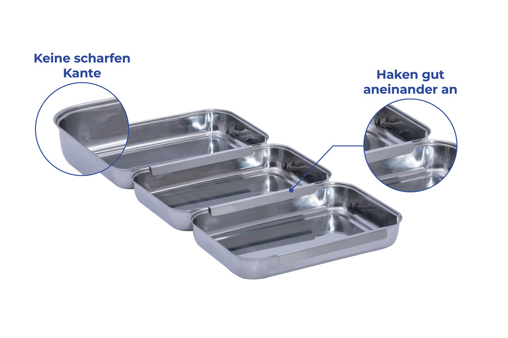 MAXIMEX Panier-Set aus Edelstahl, 3-teilig