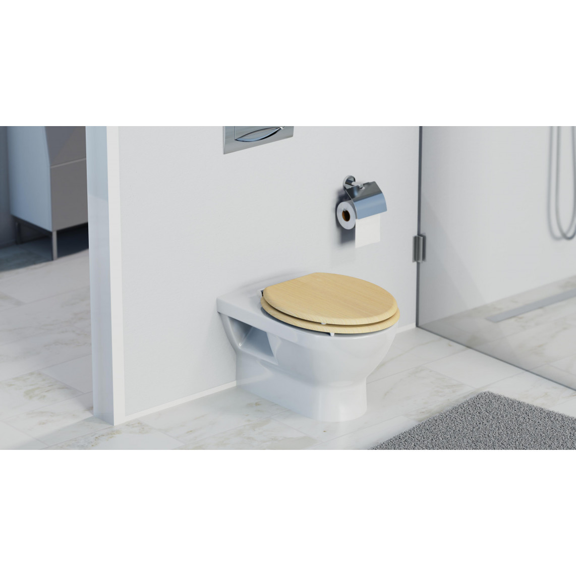 NATURAL WOOD WC-Sitz mit Absenkautomatik