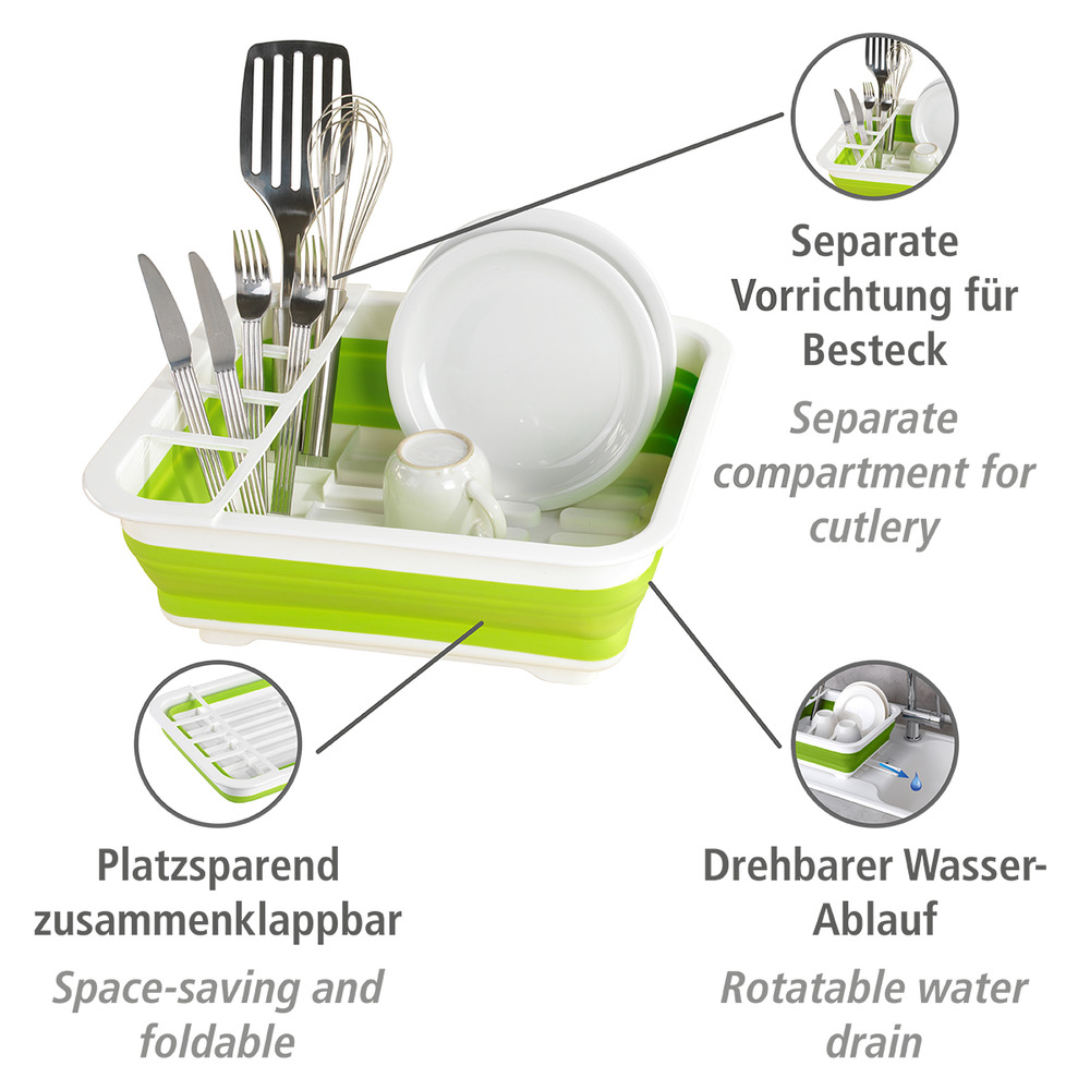 GAIA grün Geschirrabtropfer faltbar