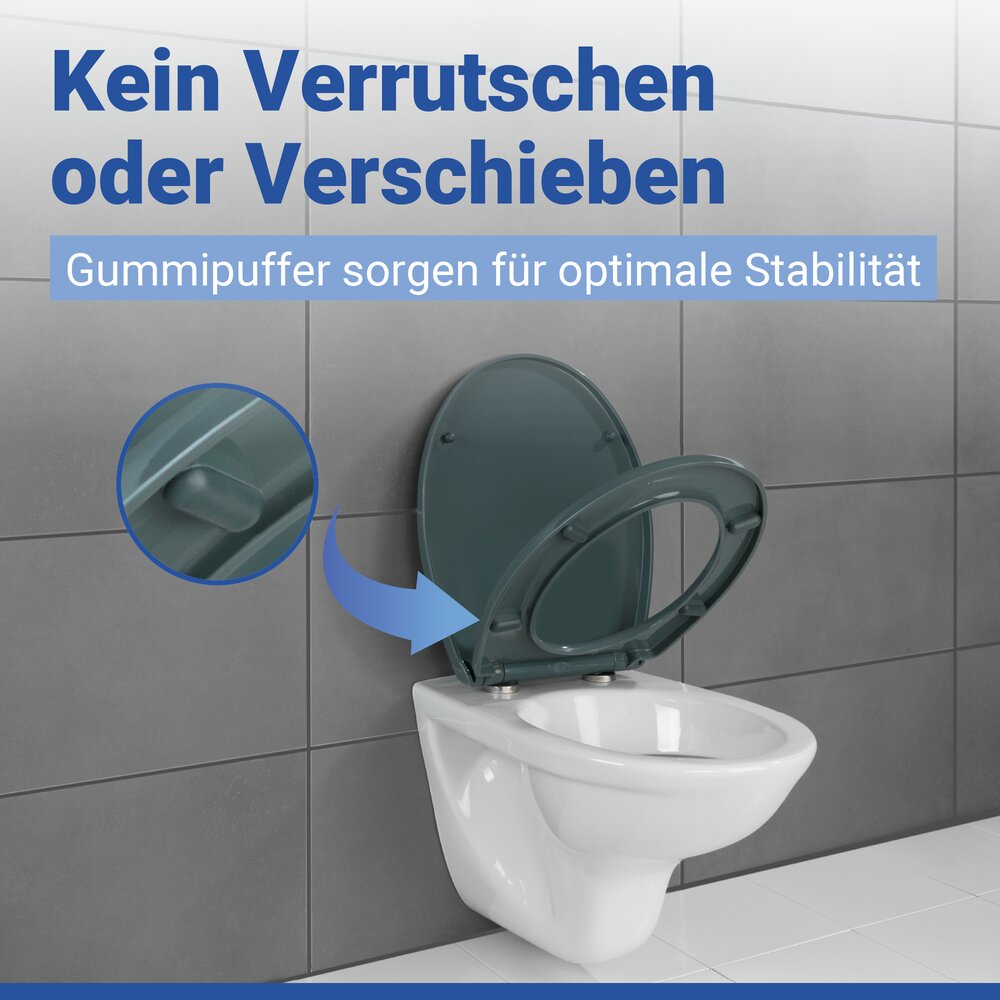 OSTUNI grau WC-Sitz belastbar bis 300 kg