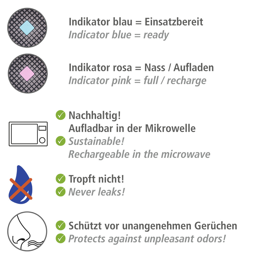 AUTO Entfeuchter mit Indikator 400g, 4er Set