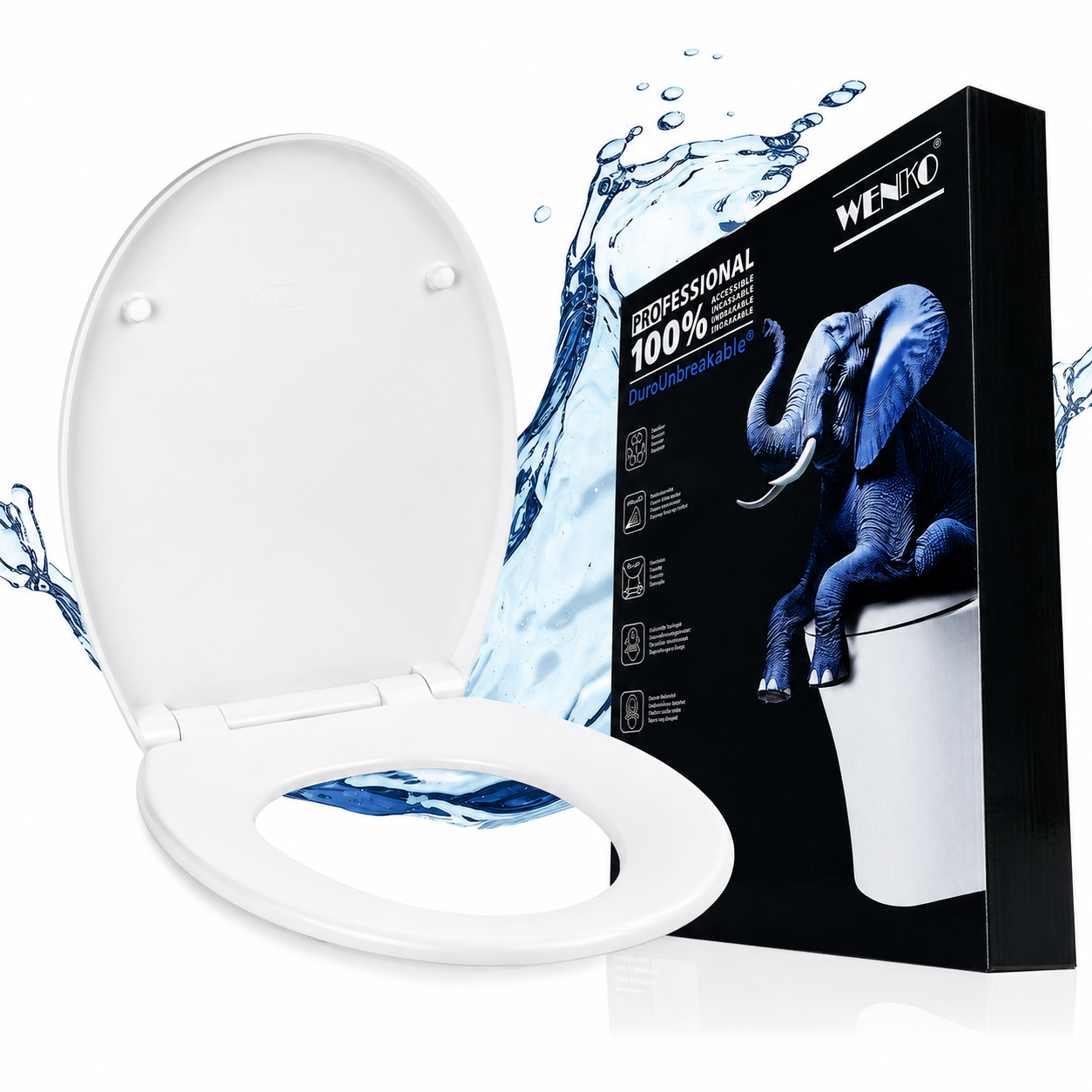 WC-Sitz Mod. Crevada DuroUnbreakable®, Weiß
