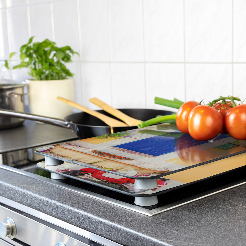 DOLCE VITA 2er-Set Herdabdeckplatten aus Glas