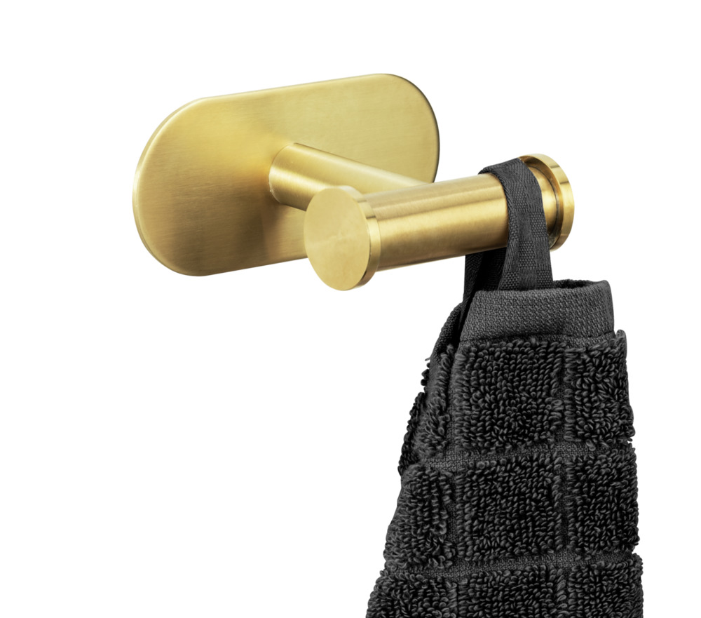 Duo OREA Gold matt Turbo-Loc® Wandhaken, Edelstahl Duo OREA Gold matt Turbo-Loc® Wandhaken, Edelstahl