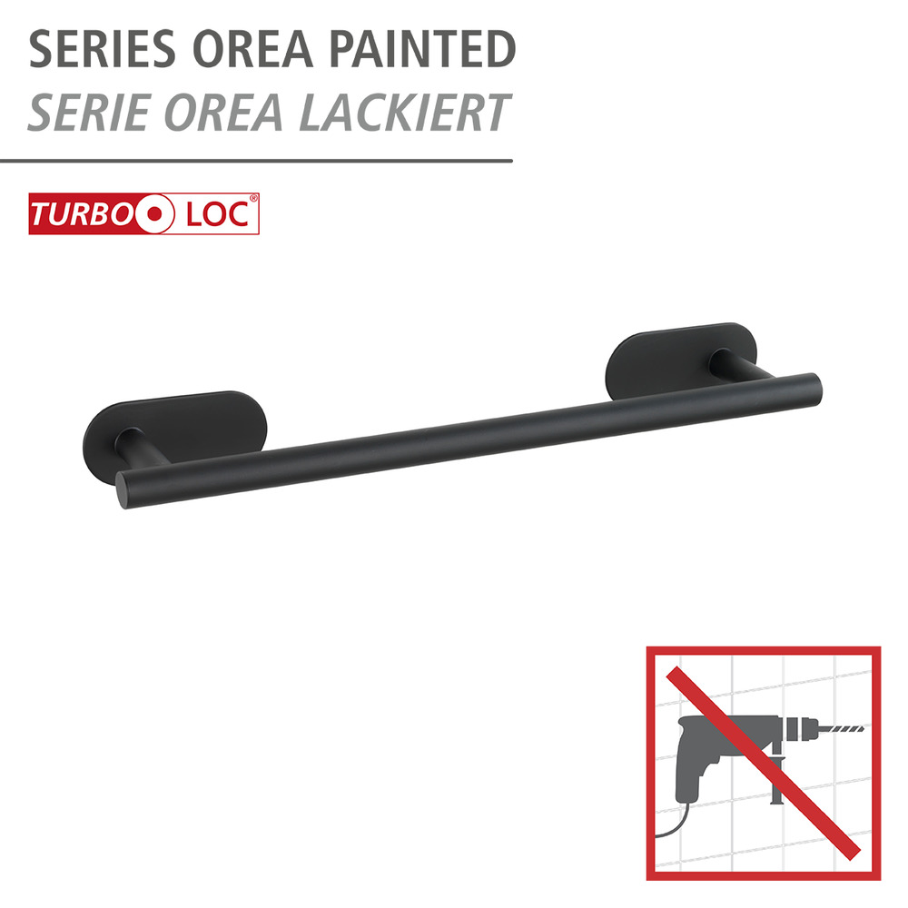 OREA Black matt Turbo-Loc® 40 cm Handtuchstange OREA Black matt Turbo-Loc® 40 cm Handtuchstange