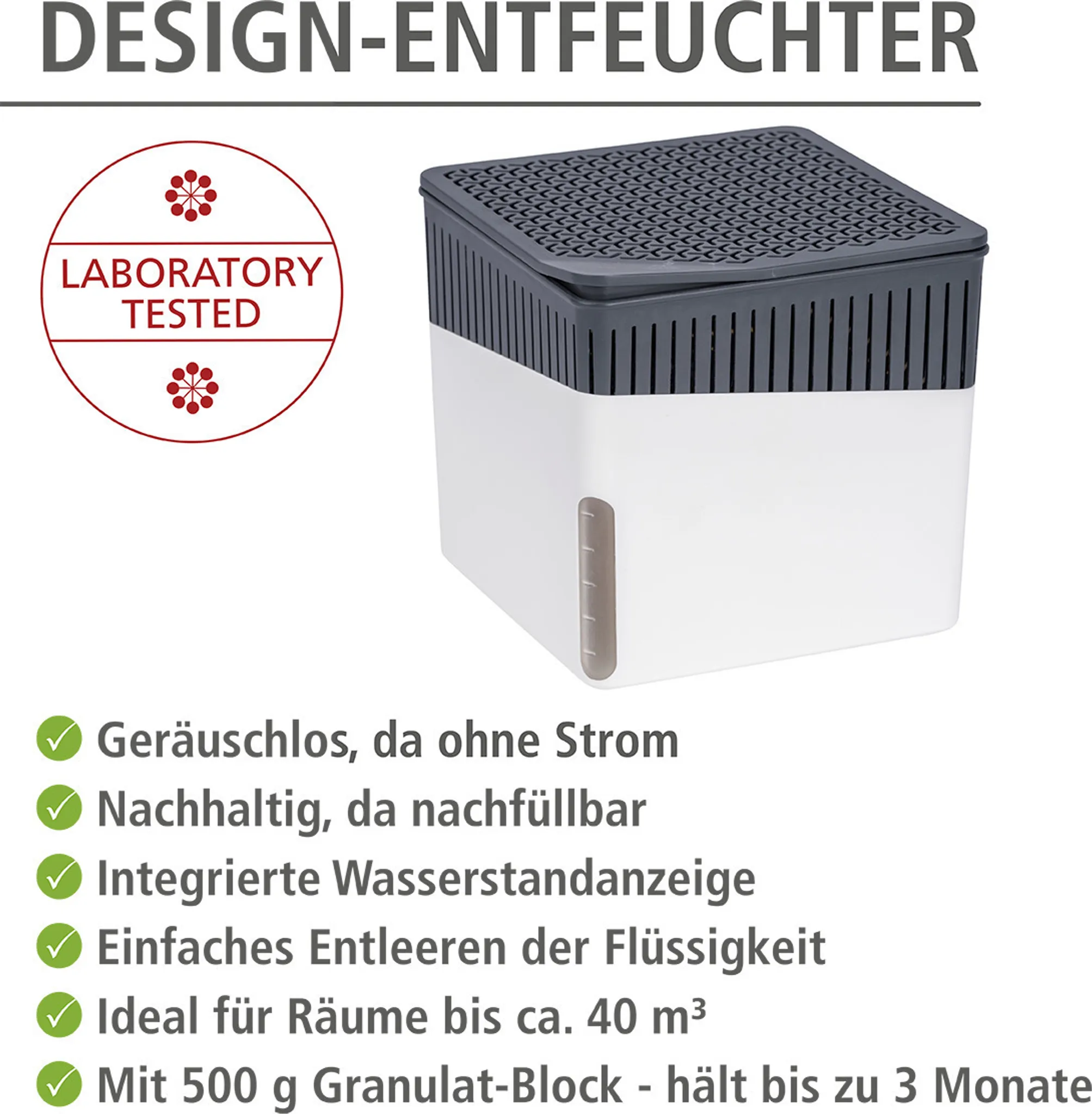 CUBE weiss Entfeuchter 500g, 2er-Set