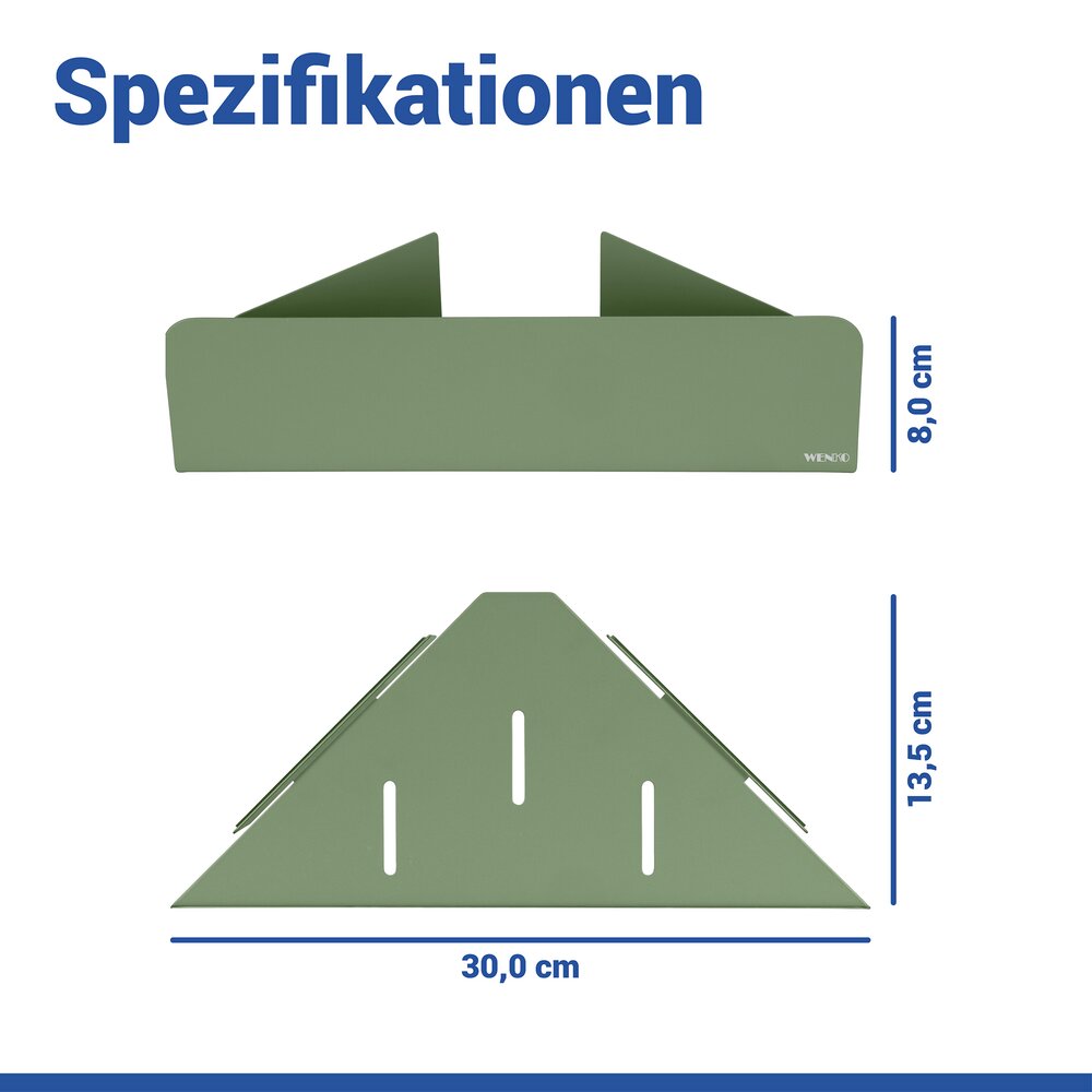 LIZAN grün Turbo-Loc® Eckablage aus Edelstahl