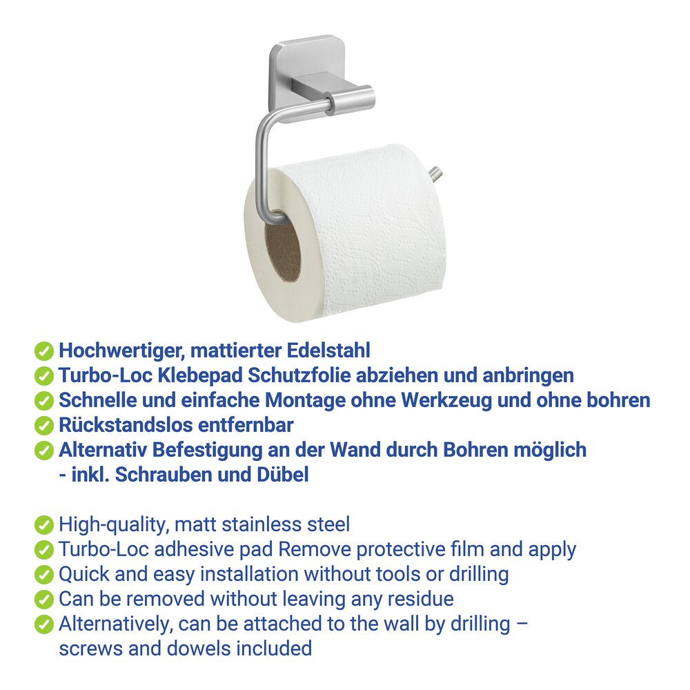 PORTO matt Turbo-Loc® Toilettenpapierhalter