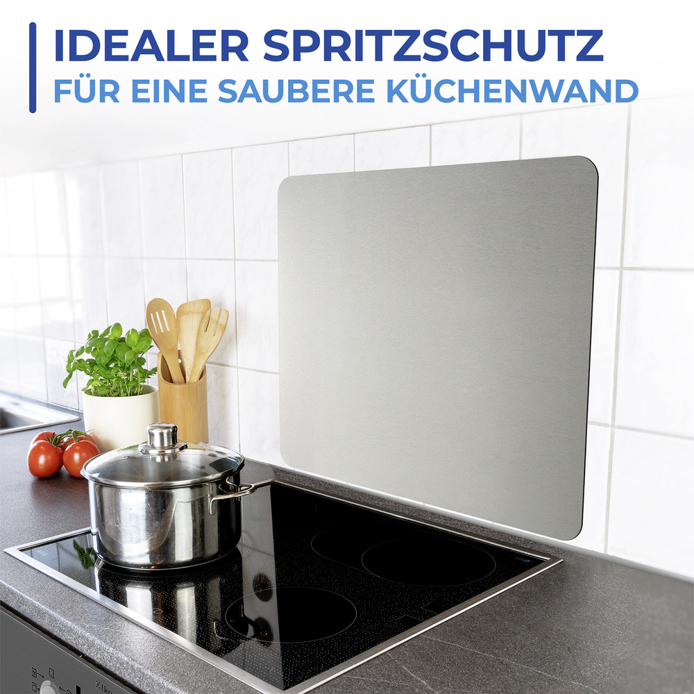 MAXIMEX Spritzschutz für Herd aus Edelstahl