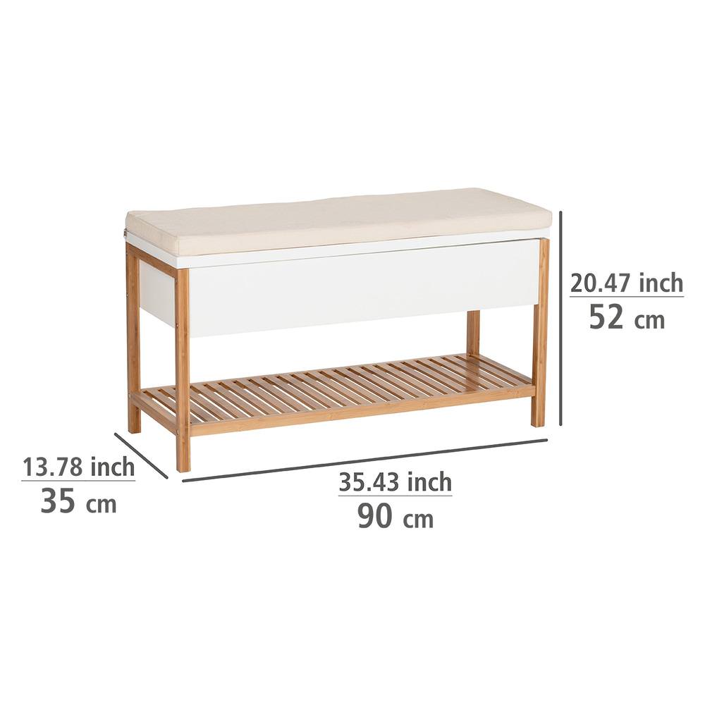 FINJA Sitzbank mit Staufach, Bambus/MDF