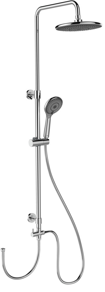 25310100-duschsystem-wassersparend-chrom CHROM Brauseset mit 2 Sparduschköpfen 8 l/min