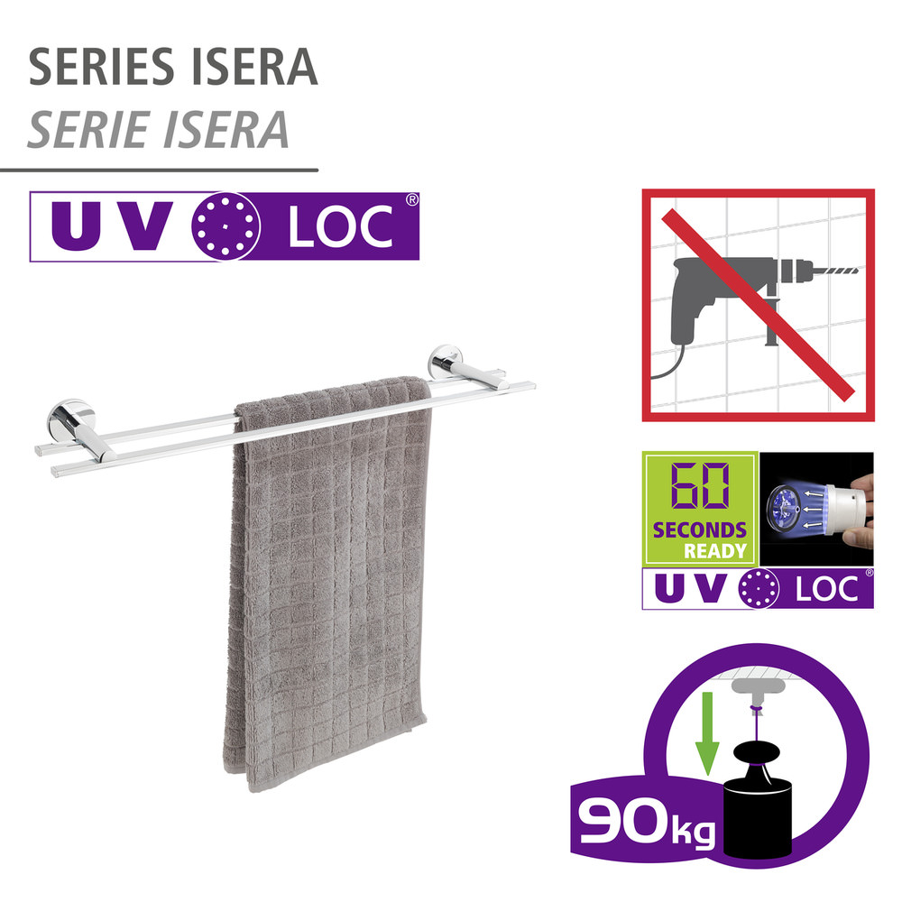 Duo ISERA UV-Loc® 60 cm Badetuchstange