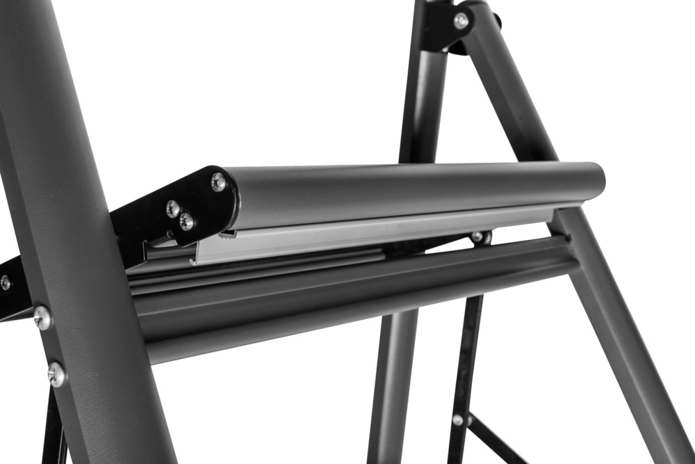 COMPACT dunkelgrau Alu-Klapptrittleiter, 3-stufig