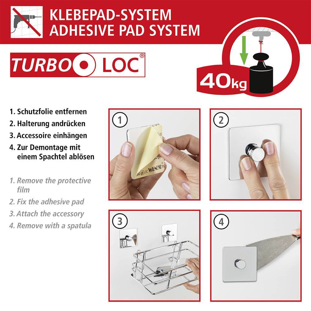 QUADRO Turbo-Loc® Wandablage, ohne Bohren