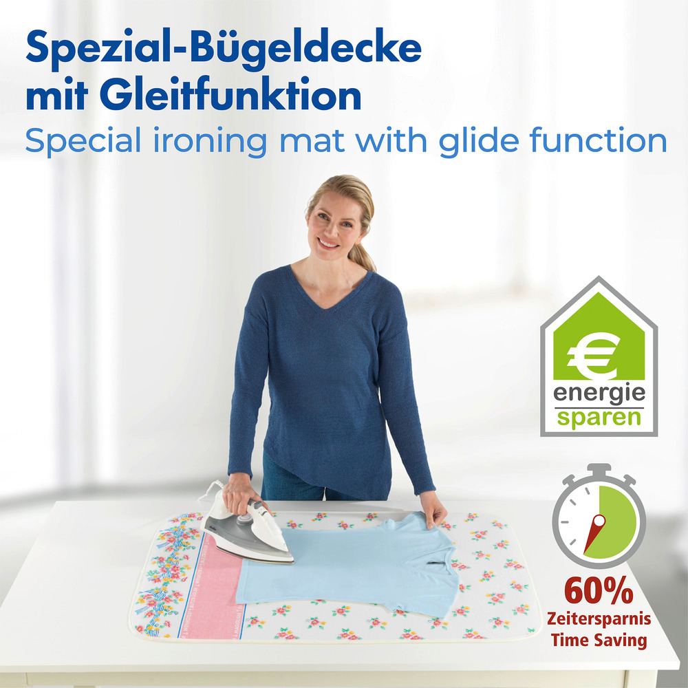 BLÜTENPRACHT Blitzbügler-Bügeldecke 100x65 cm
